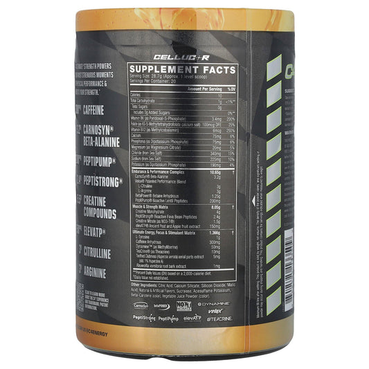C4 Ultimate Strength scoop in shaker demonstrates convenient pre-workout dosing benefits.