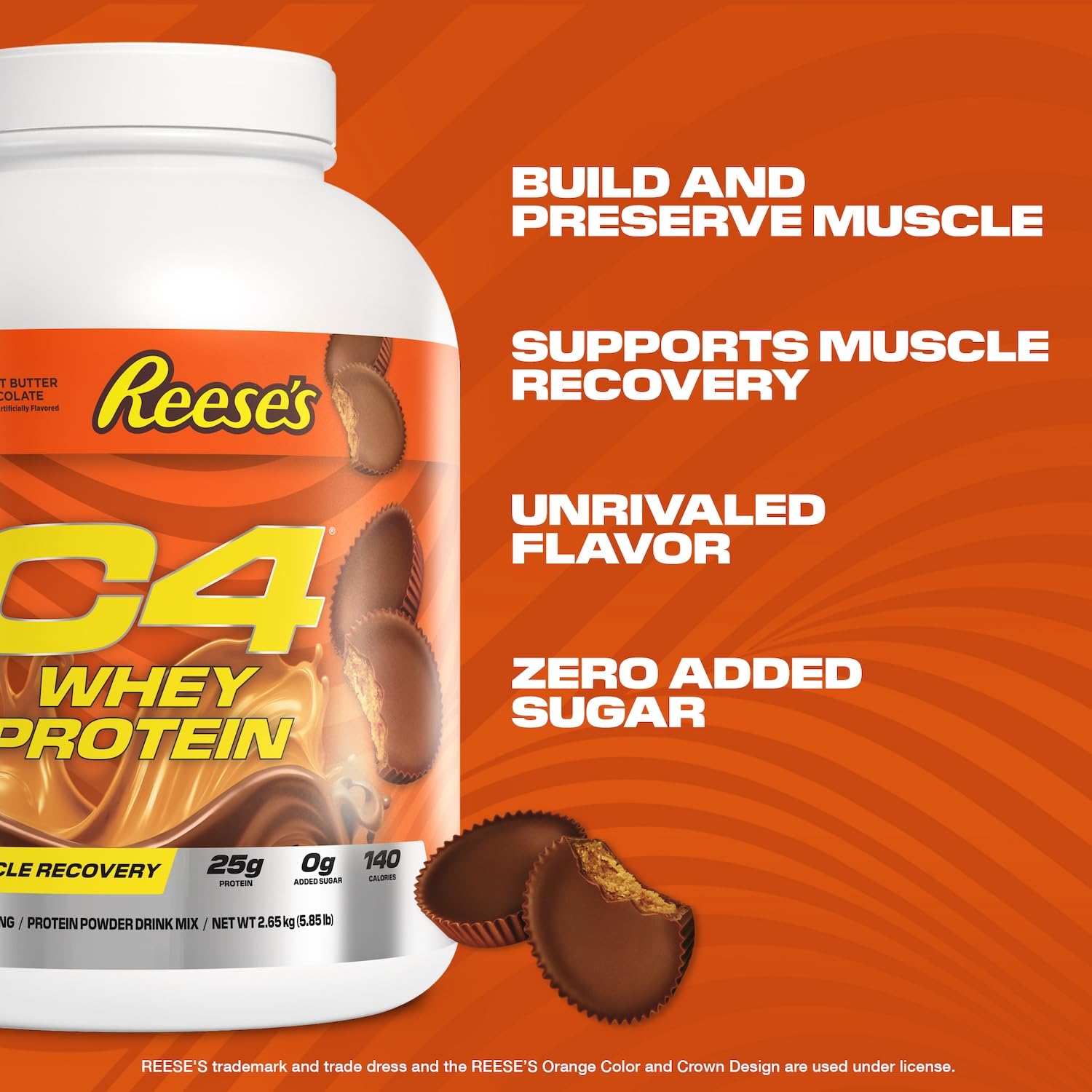 C4 Whey Protein Vanilla Bean tub blends easily into shakes for macros-friendly snacks