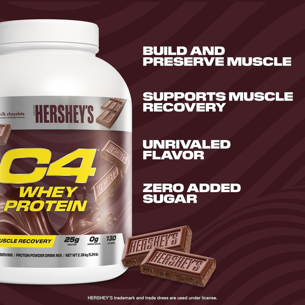 C4 Whey Protein Vanilla Bean tub blends smoothly into shakes and recipes.