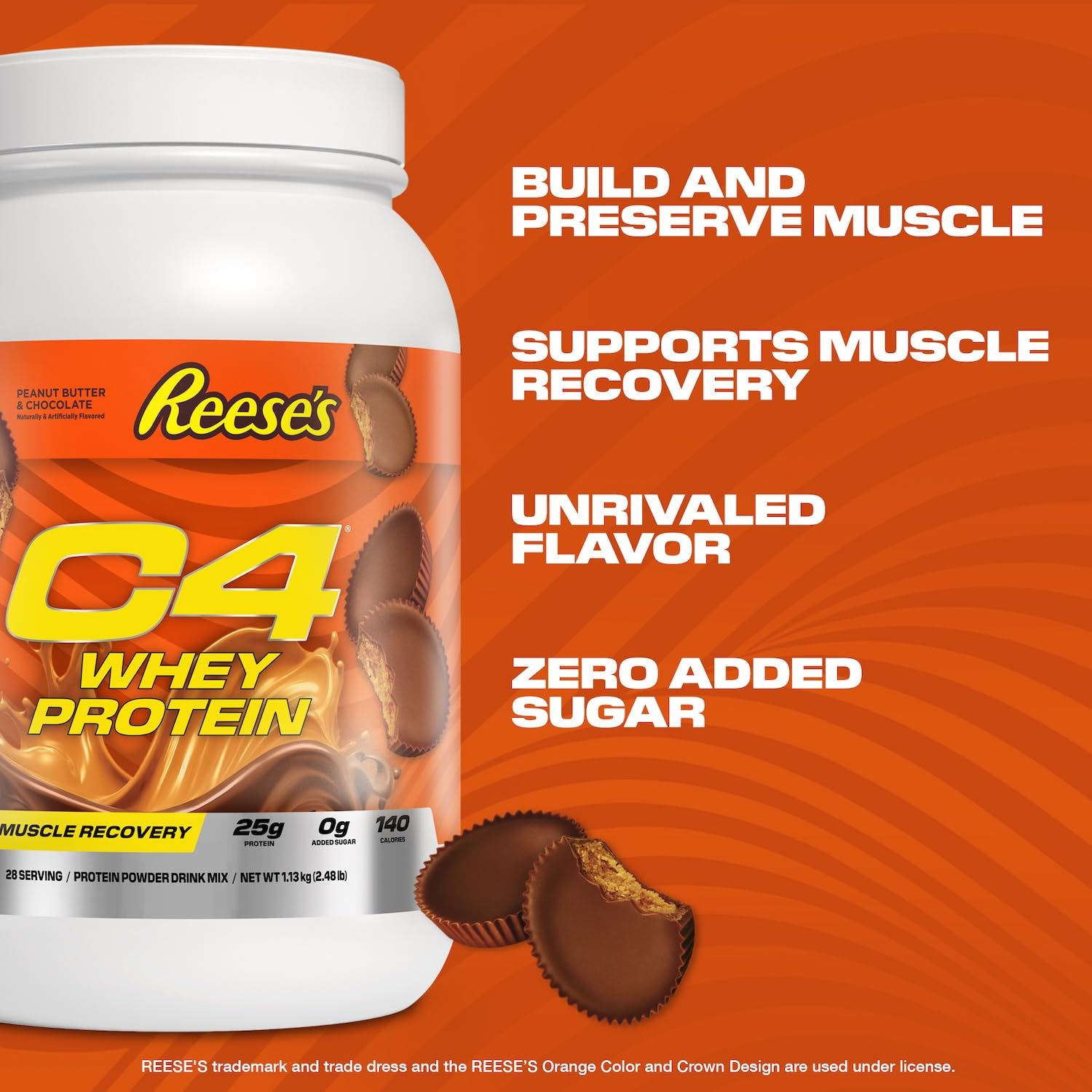 C4 Whey Protein Vanilla Bean tub offers versatile protein for recipes.