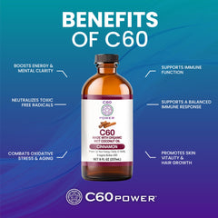 C60 Power Cinnamon MCT oil being poured for quick energy.