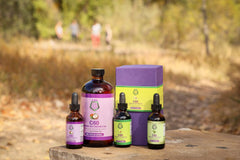 C60 Purple Power bottle on shelf conveys premium wellness.