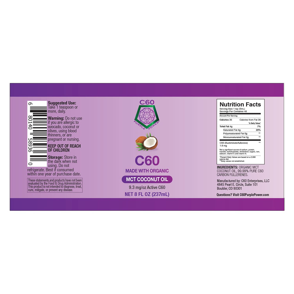 C60 Purple Power measuring spoon ready for a morning dose.