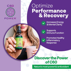 C60 Purple Power pouring into water for easy daily energy boost.