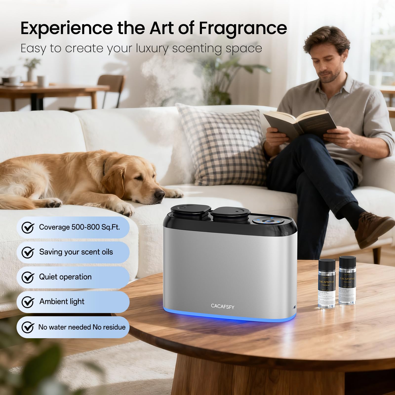 CACAFSFY Waterless diffuser app control and easy scheduling