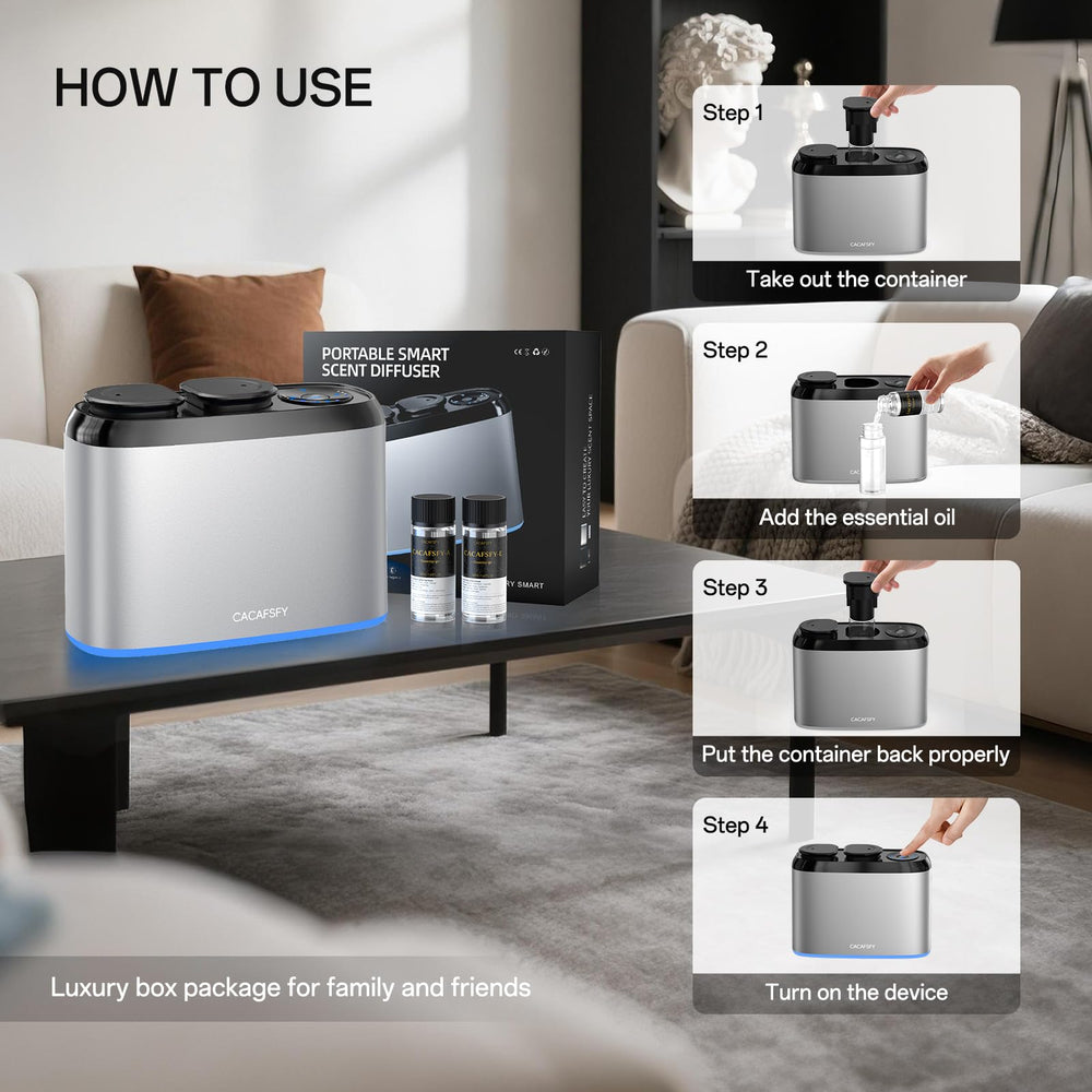 CACAFSFY Waterless diffuser Type-C portable power for cordless use