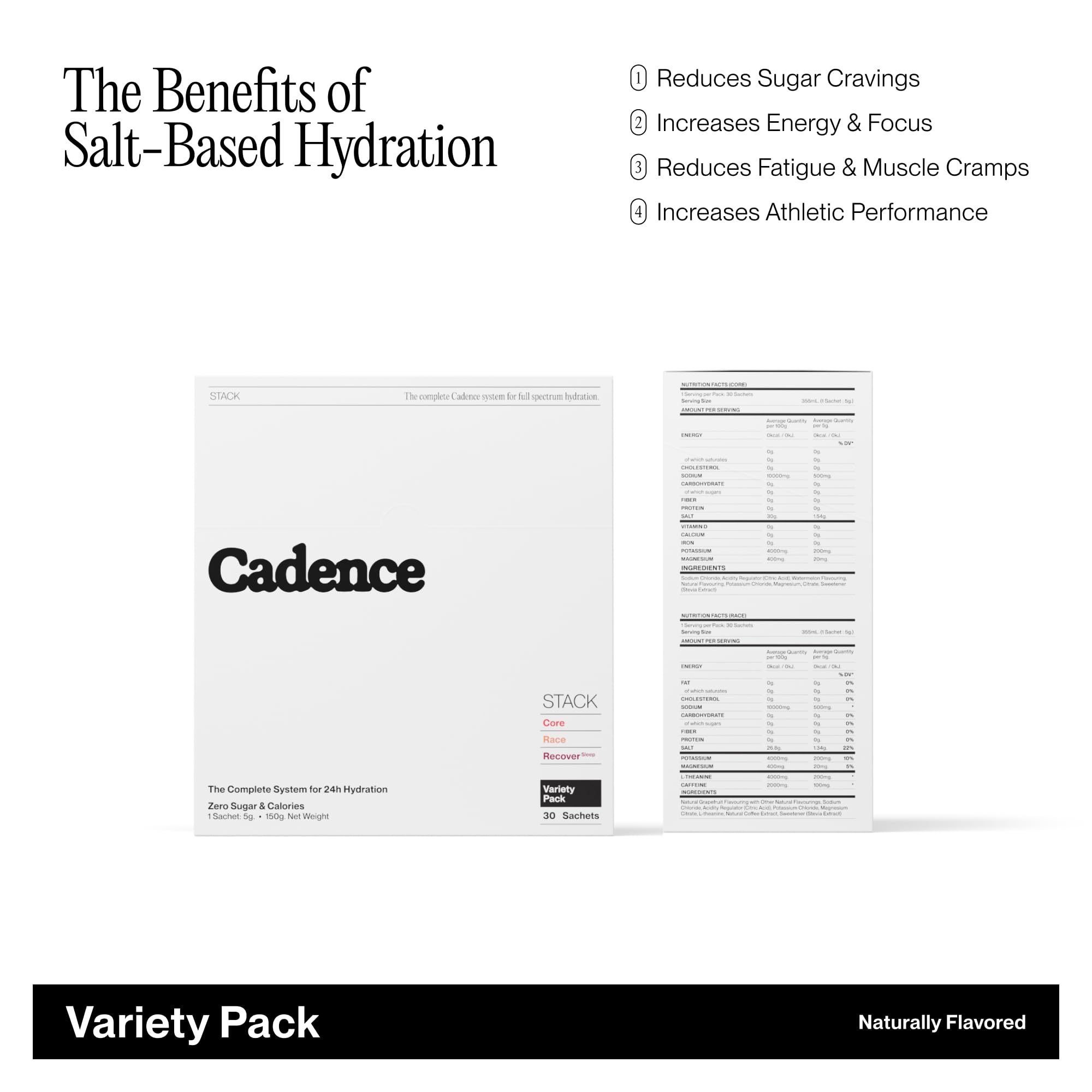 Cadence on-the-go packaging highlights portable zero-calorie hydration