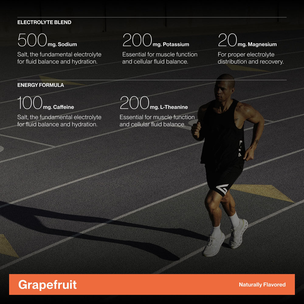 Cadence Race Energy Grapefruit used during a workout for focus and energy