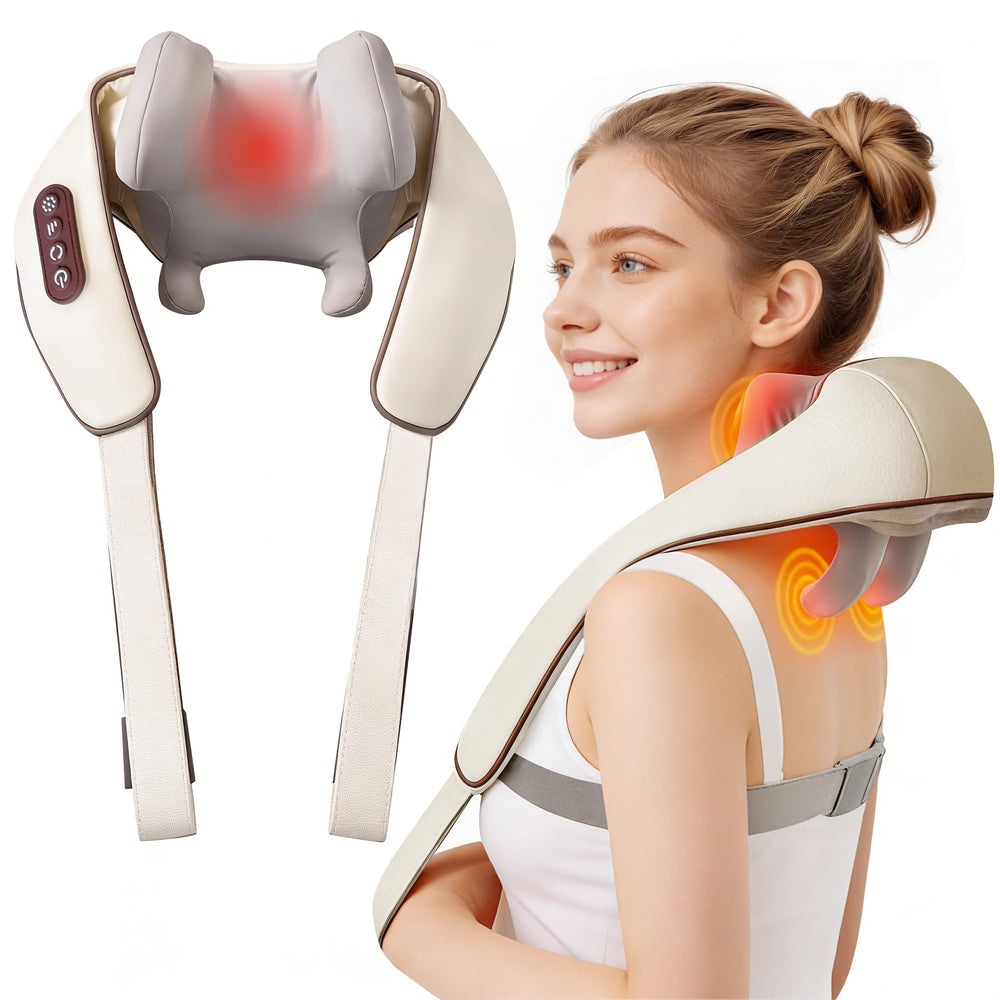 Caelgrata cordless shiatsu massager neck-shoulder: soothe tense muscles anywhere.