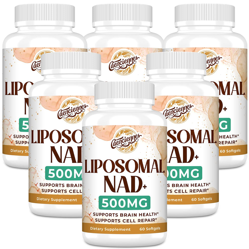 Caenciennes Liposomal NAD+ 500 mg softgels for enhanced cellular energy support.