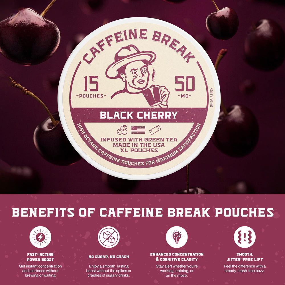 Caffeine Break Made in USA badge signals quality and consistency