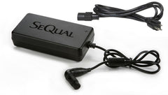 Caire Eclipse 5 AC power supply powering the concentrator and recharging batteries at home.