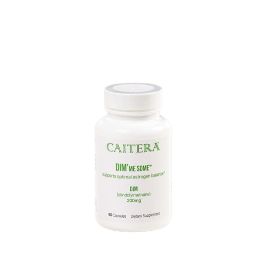 Caitera DIM'me Some bottle front for a simple daily vegan supplement routine.