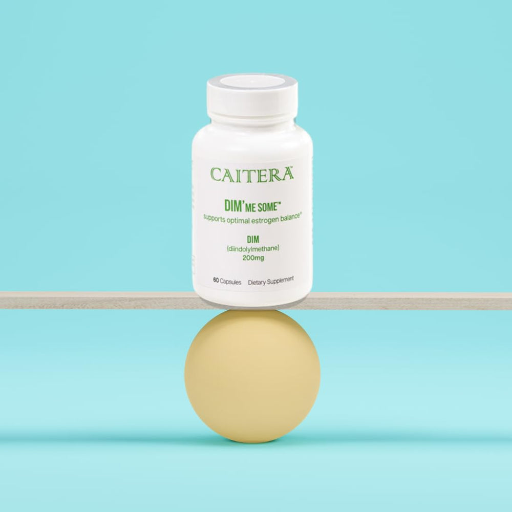 Caitera DIM'me Some beside a glass of water during daily routine.