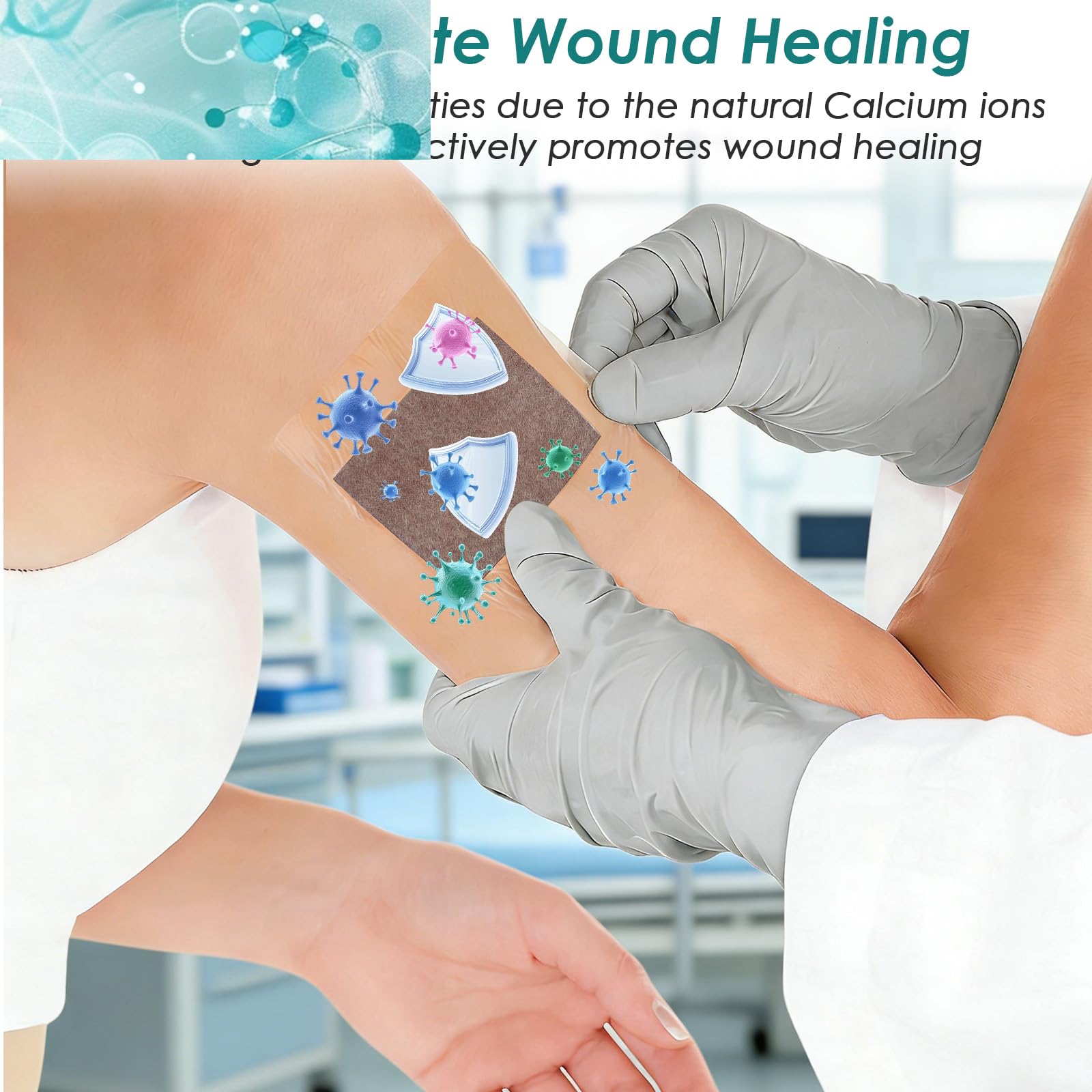 CAKRNPS cut-to-fit alginate dressing for versatile wound shapes