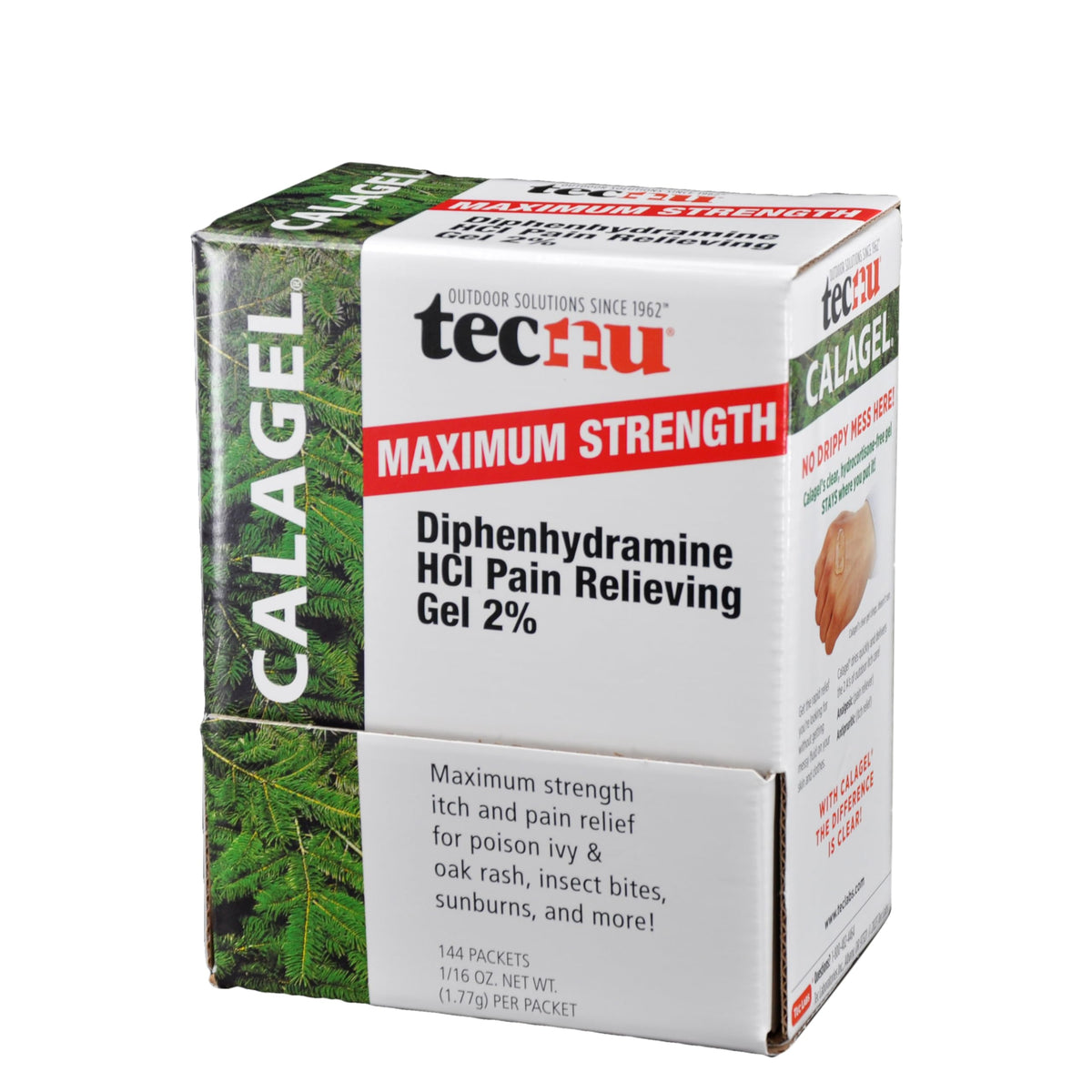 Calagel anti-itch gel in dispenser box ready for quick itchy rash relief.