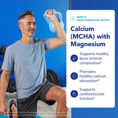 Calcium MCHA capsules closeup for easy daily dosing