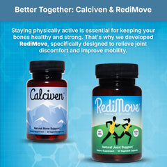 Lifestyle scene of a person incorporating Calciven into a daily wellness routine.