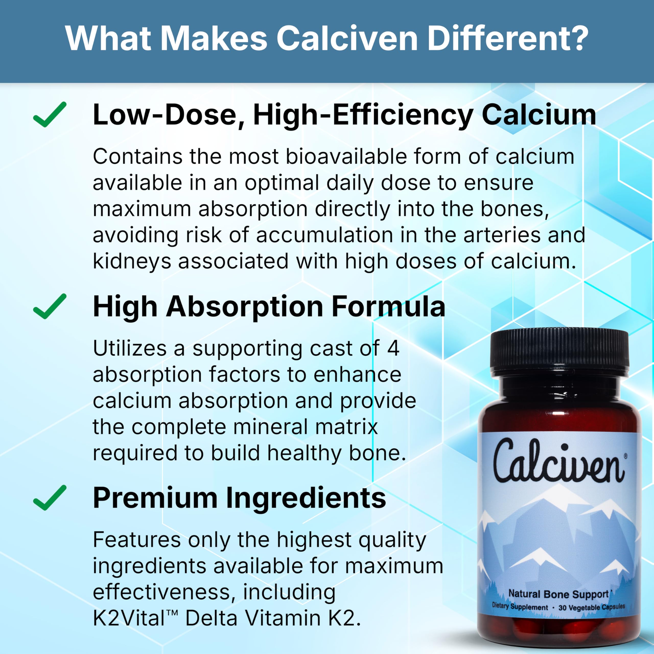 Calciven GMP-certified facility seal signifying clean production standards.