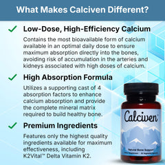 Calciven GMP-certified facility seal signifying clean production standards.