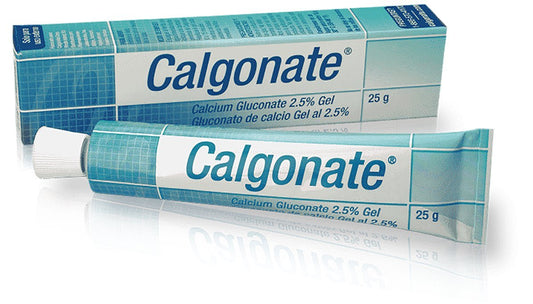 Calgonate calcium gluconate gel 25g tube for HF exposure first aid, easy to apply.