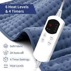 Calido heating pad soft fabric delivers skin-friendly comfort for all-day use.