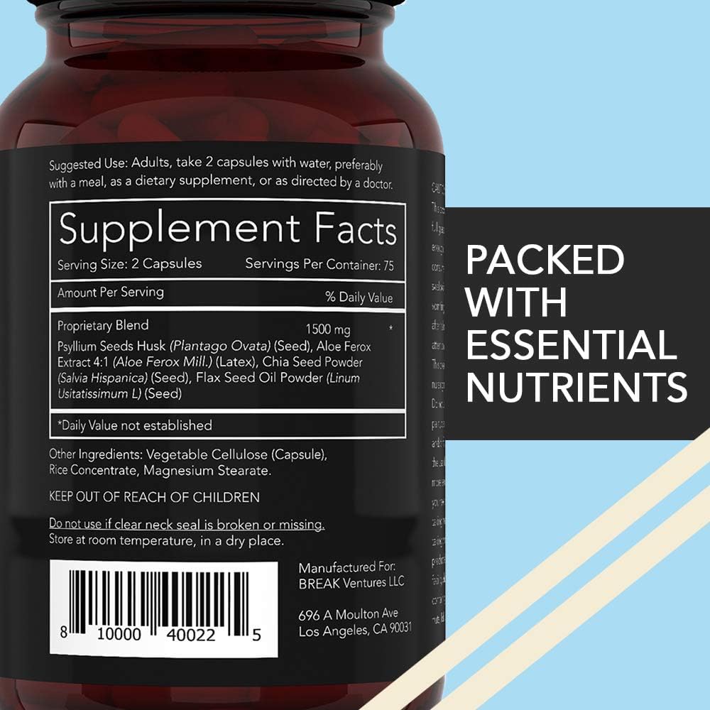 California Basics vegan fiber capsules arranged for plant-based support