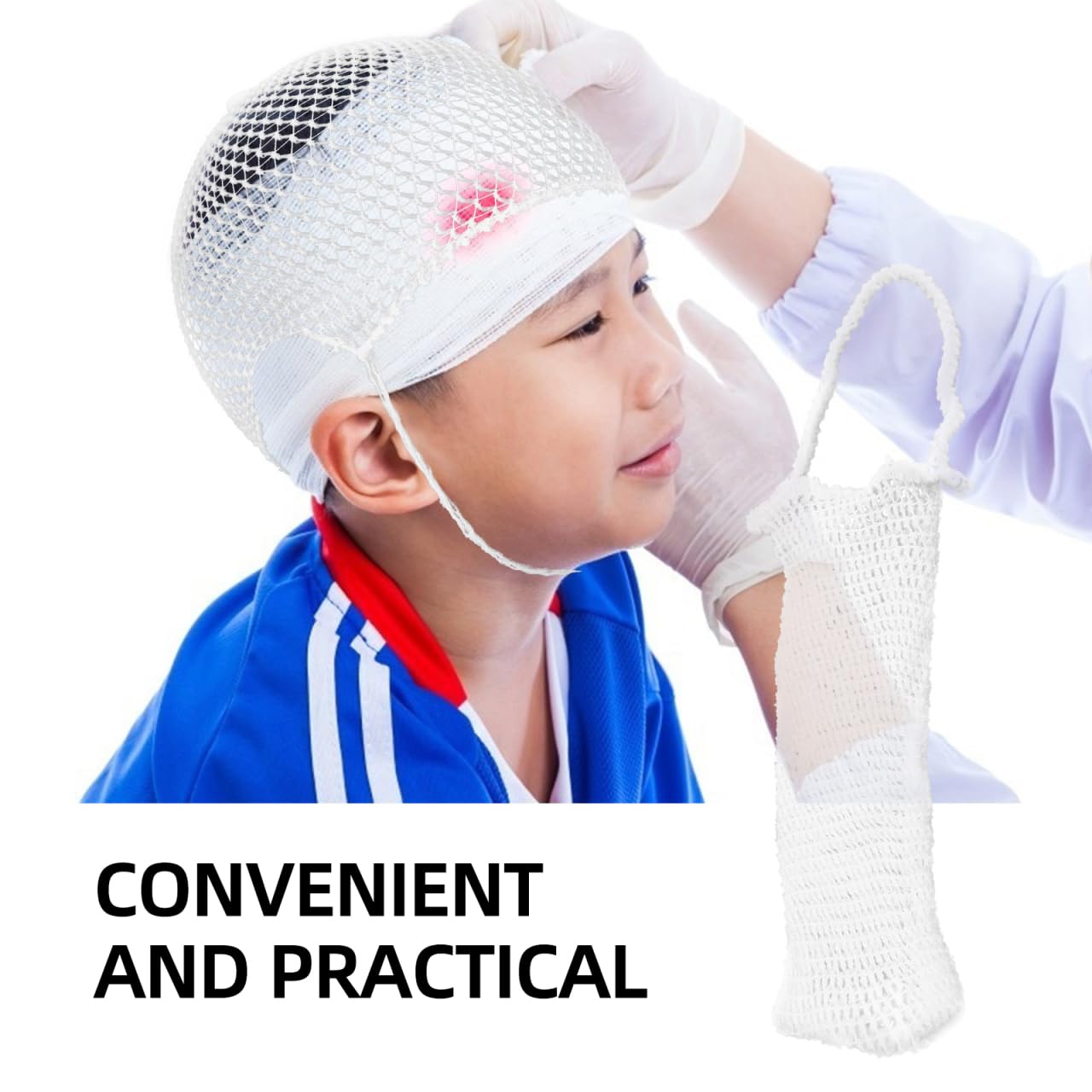 CALLARON head cap suitable for kids and adults, reducing movement during care.