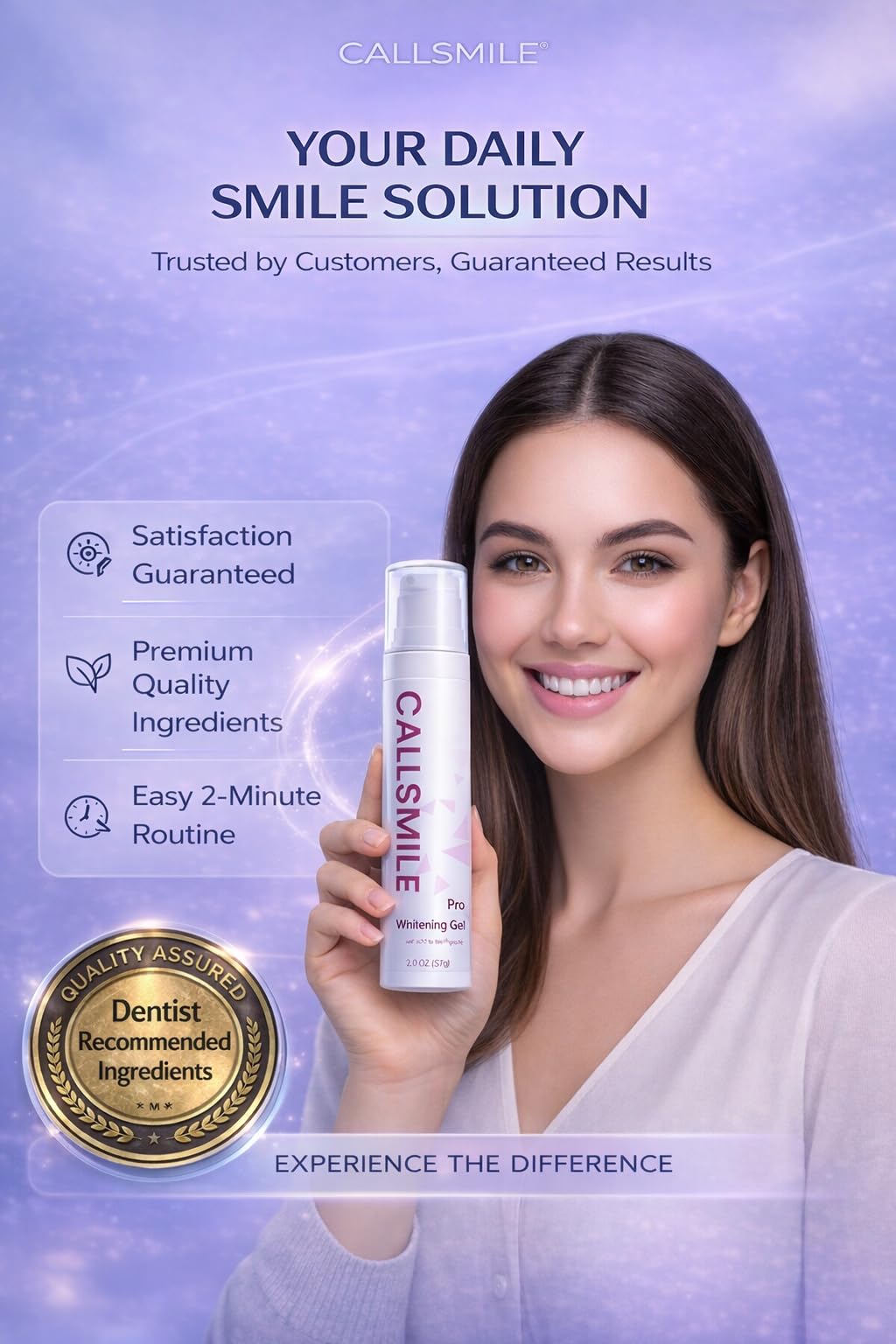 CallsMile Pro no-aftertaste refreshing flavor for comfortable whitening