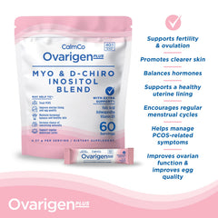 CalmCo Ovarigen Plus part of a simple daily routine with a glass of water.