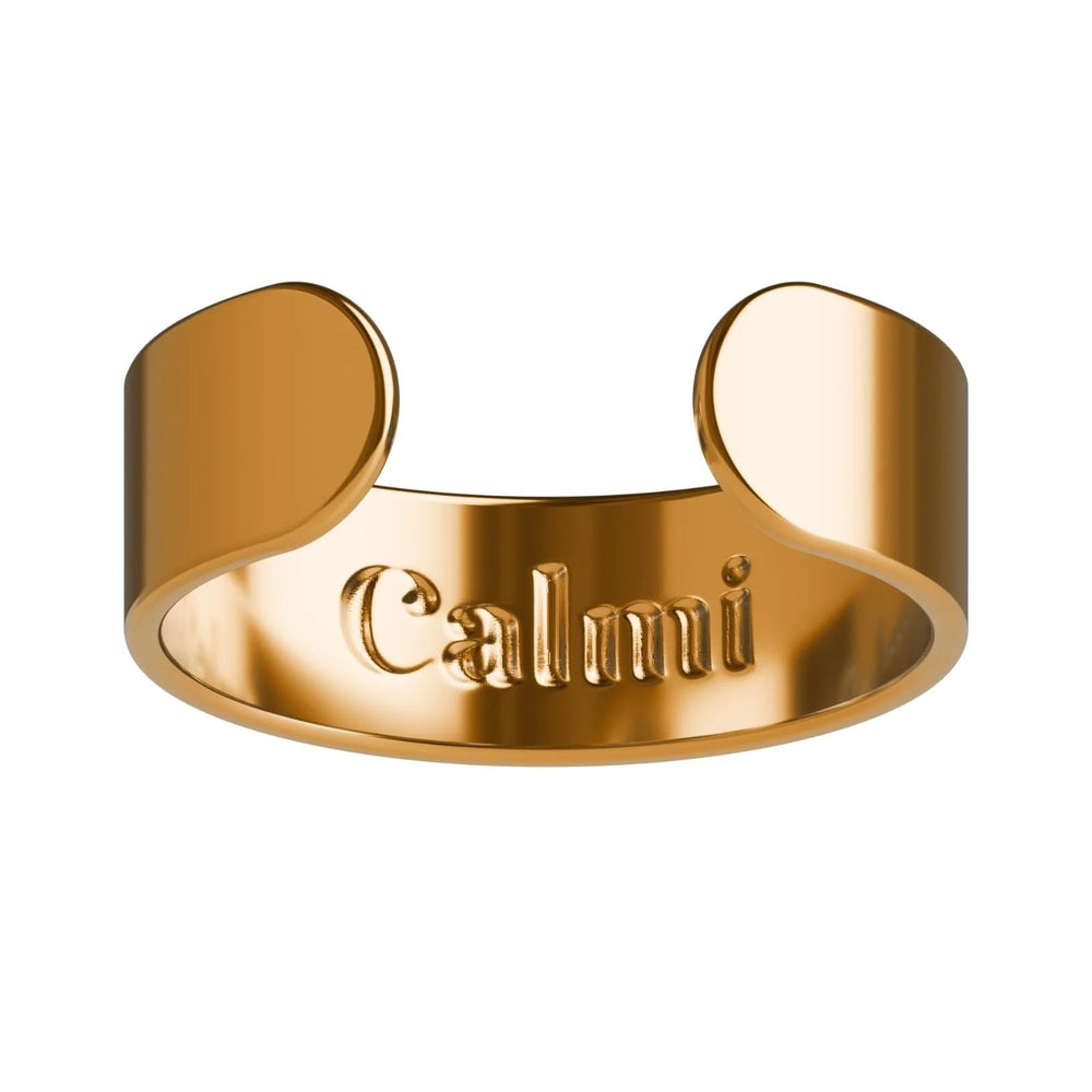 CALMI magnetic wellness ring front view shows premium finish for daily wear