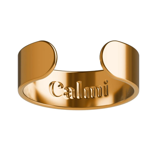 CALMI magnetic wellness ring front view shows premium finish for daily wear
