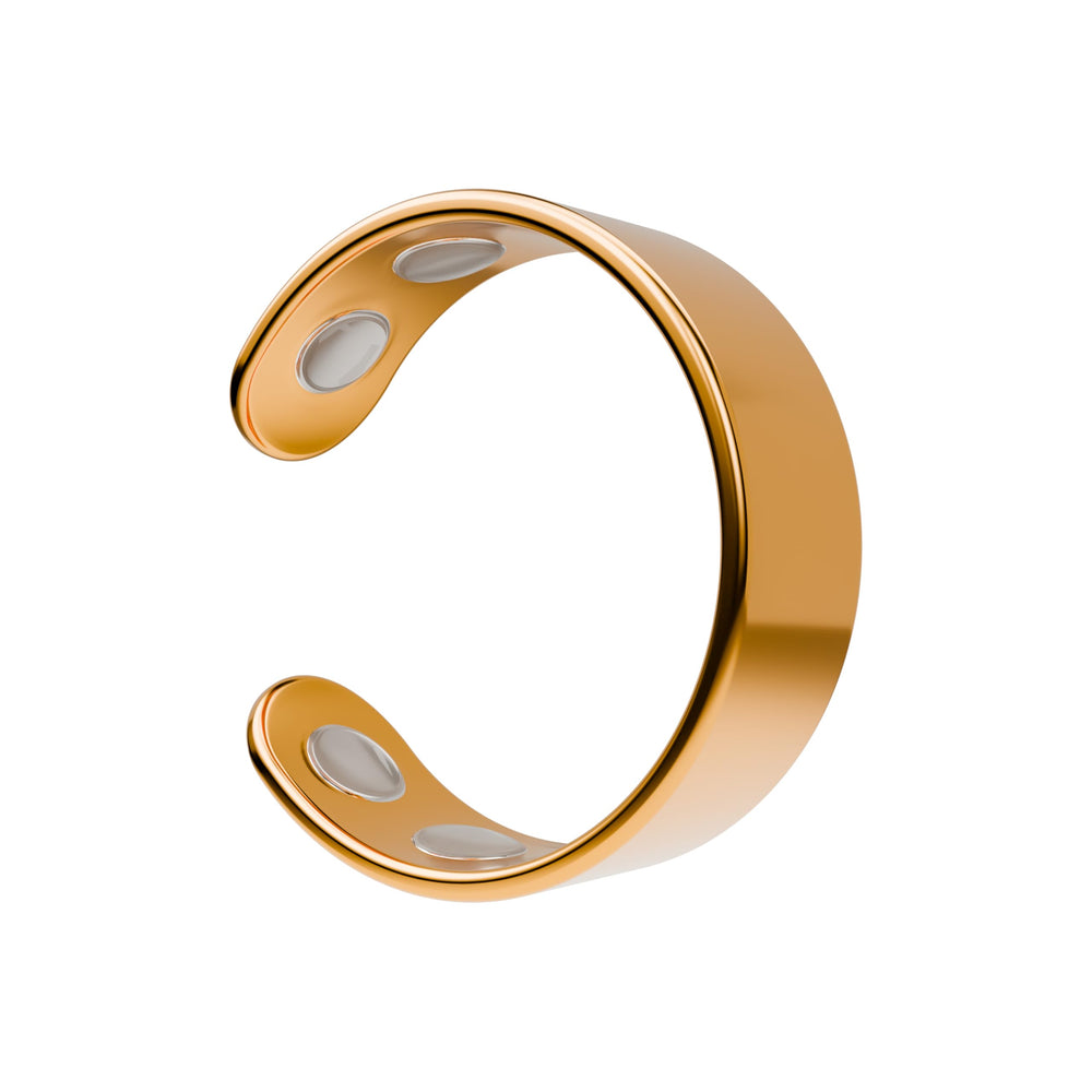 CALMI magnetic wellness ring side view with slim profile for all-day comfort