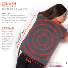 Calming Comfort weighted design close-up showing secure placement during use.