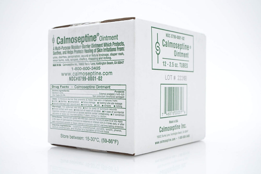 Calmoseptine Menthol cooling effect provides comforting sensation.
