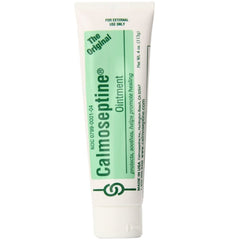 Calmoseptine ointment tubes in a pack, offering moisture barrier protection for irritated skin.