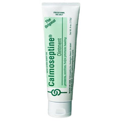 Calmoseptine Ointment 4oz tube showing smooth cream texture for skin protection and moisture management