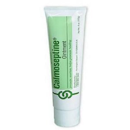 Calmoseptine application on skin with creamy texture providing soothing protection.
