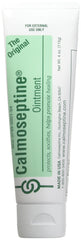 Calmoseptine ointment tube packaging showing an easy‑to‑use design and triple-pack format
