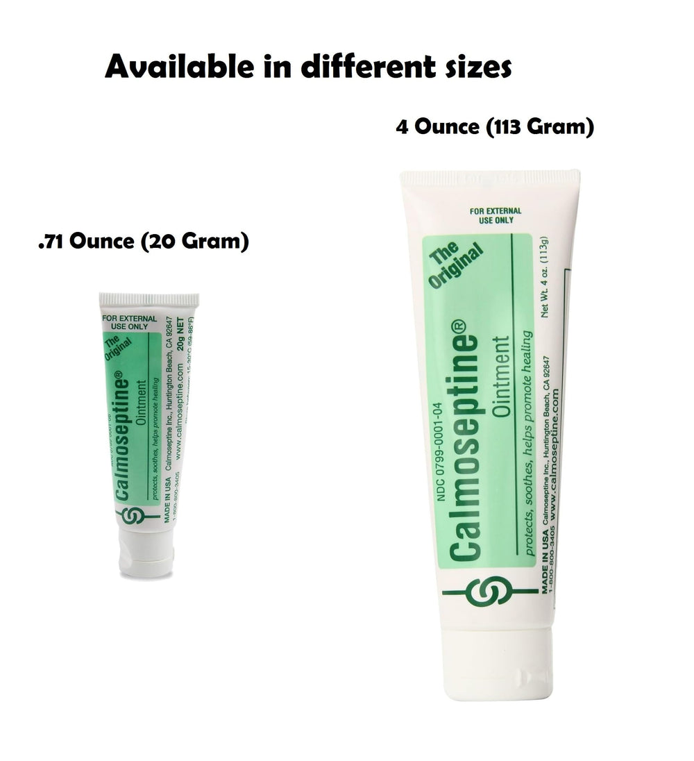 Calmoseptine six-pack packaging illustrates portable skincare solution