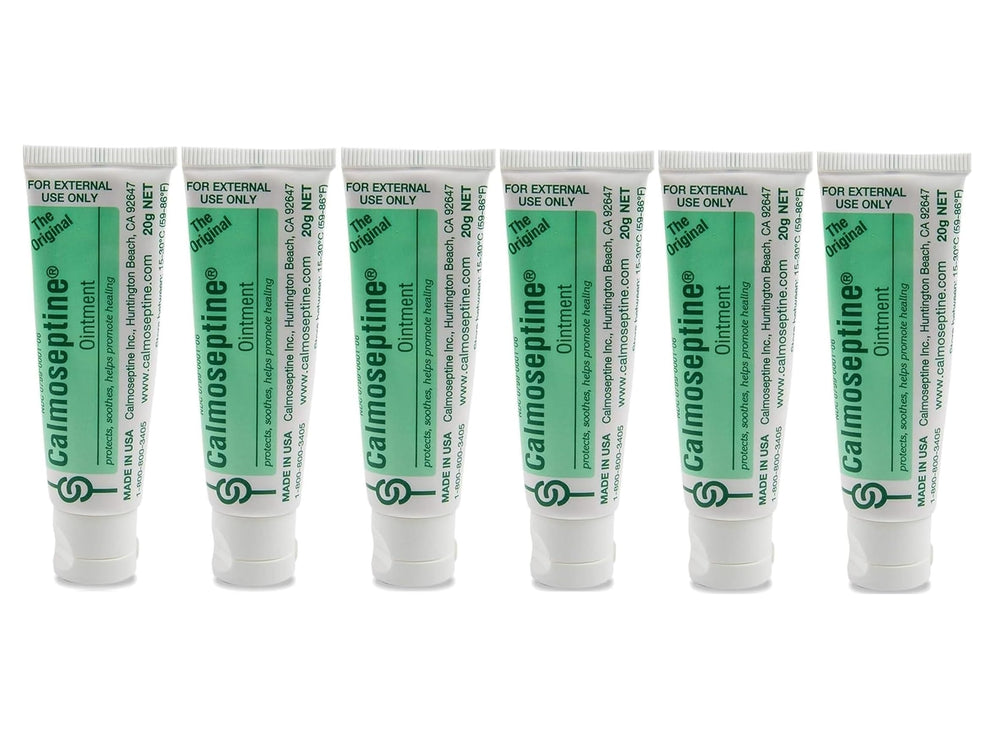 Calmoseptine tube front view, travel-size 20g for on-the-go skin comfort