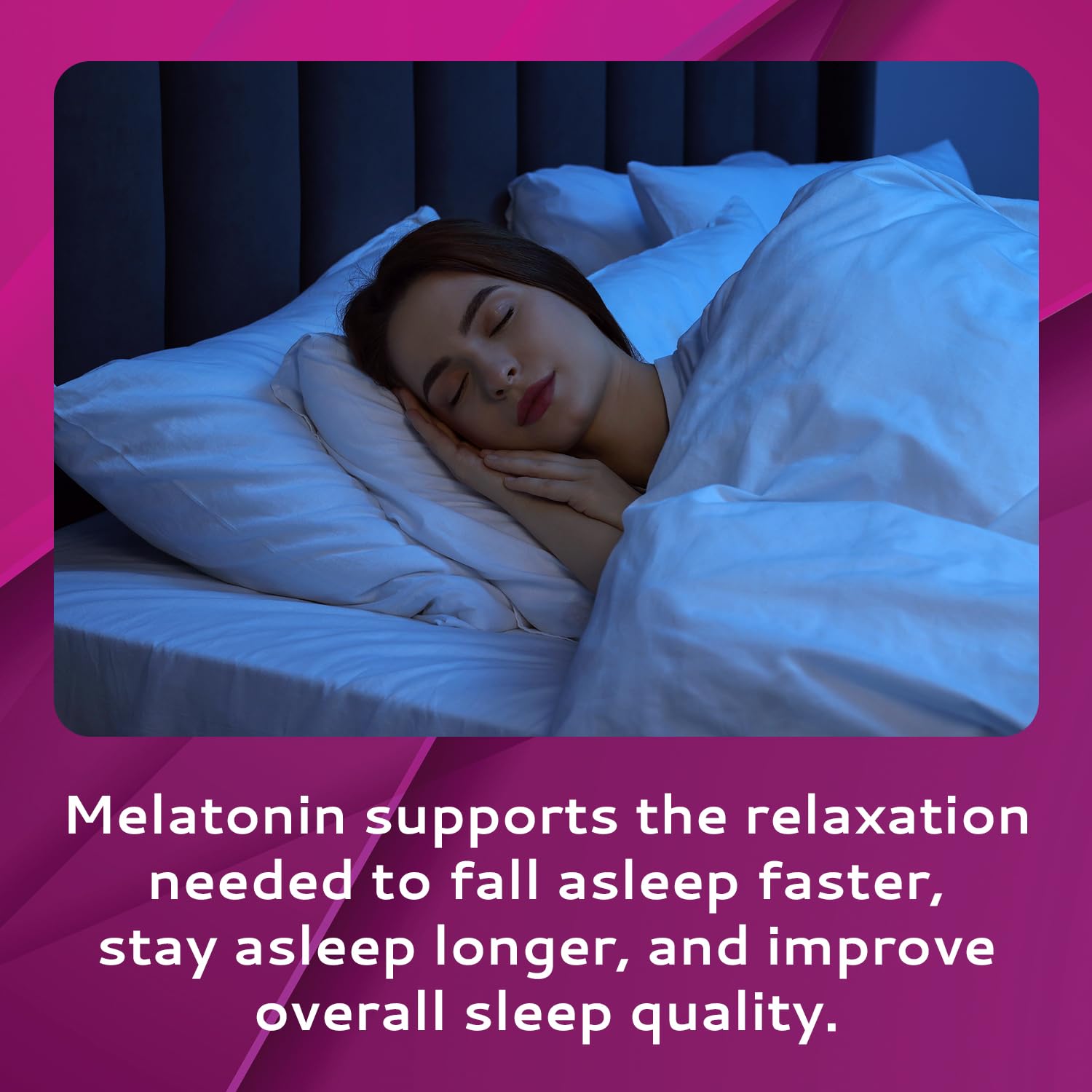 CALMOUR vanilla flavor strip offers pleasant, non-gummy sleep support.