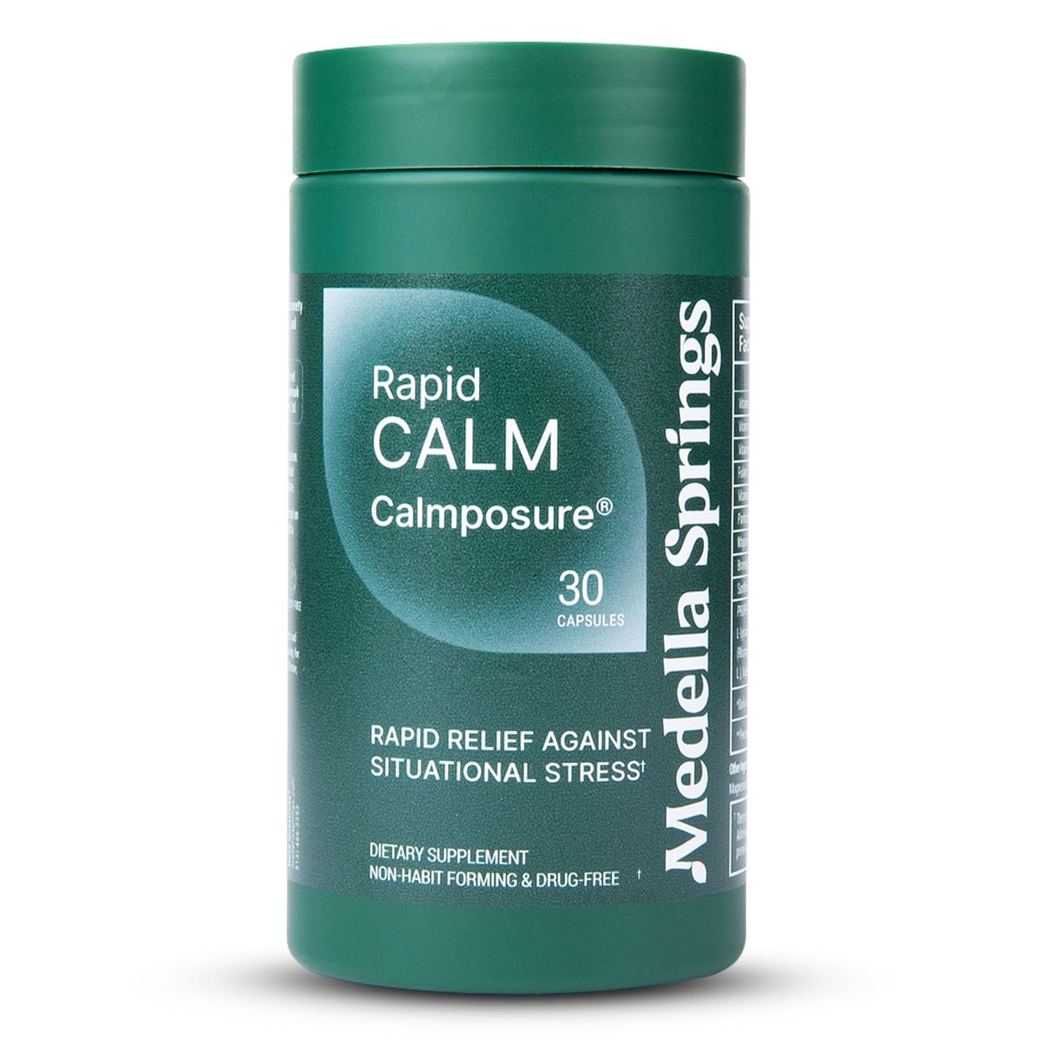 Calmposure rapid relief bottle pour for situational stress support.