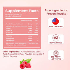 CalmRest powder dissolving in water to create a refreshing mood-support drink.