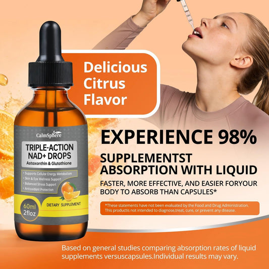 CalmSphere NADPlus drops dropper enables precise daily dosing.