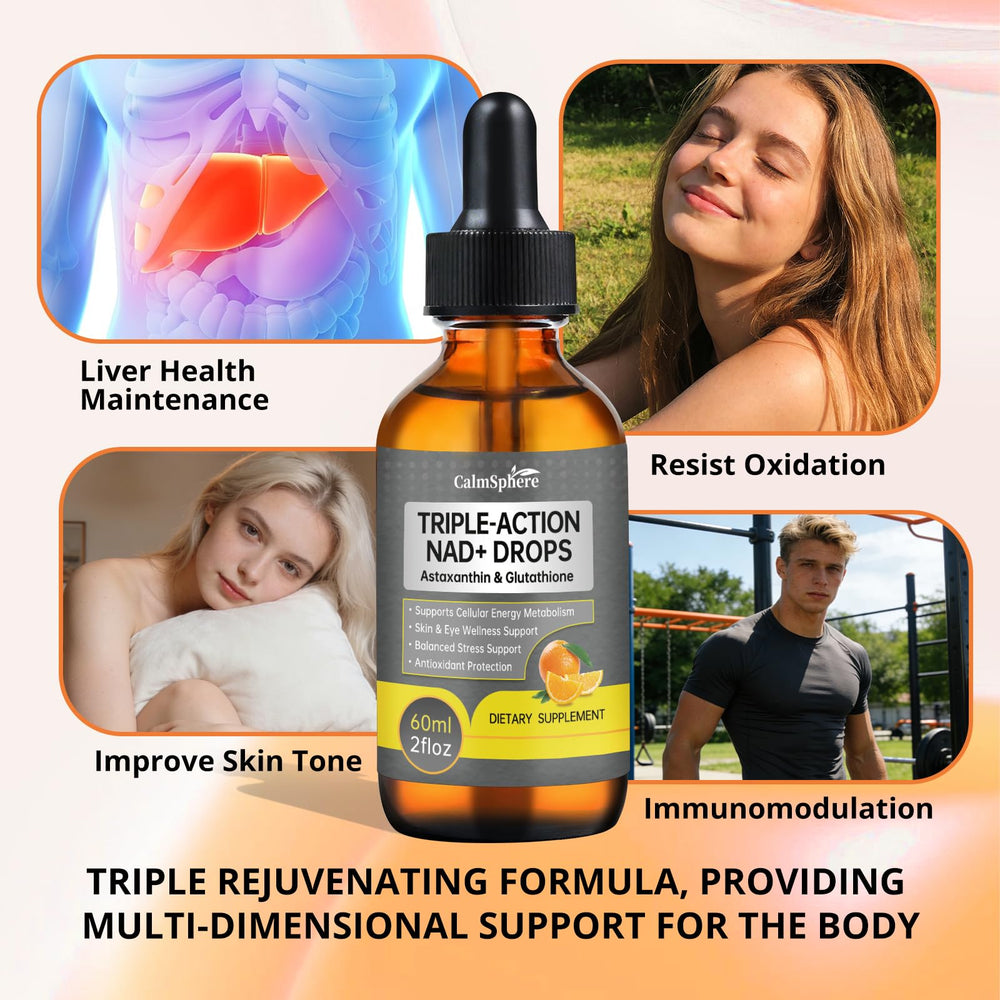 CalmSphere NADPlus drops show natural citrus flavor for enjoyable daily use.