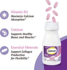 Caltrate Minis Minerals 150ct bottle label reveals ingredients