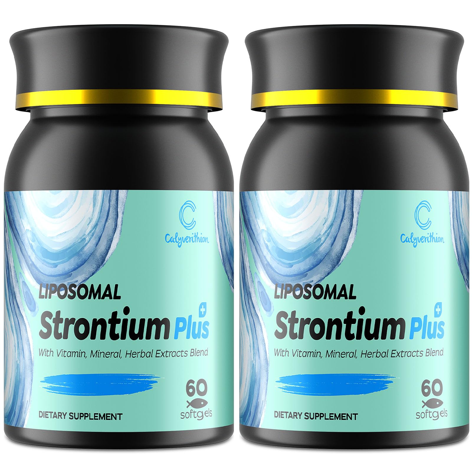 Calyverithion liposomal strontium citrate bottle for enhanced bone support