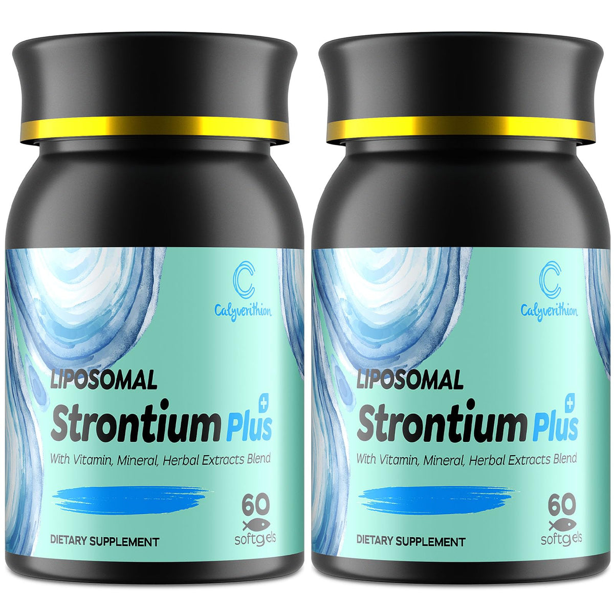 Calyverithion liposomal strontium citrate bottle for enhanced bone support