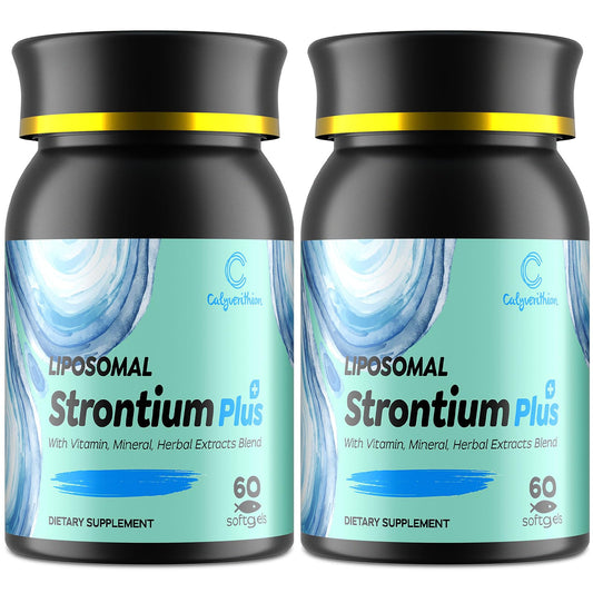 Calyverithion liposomal strontium citrate bottle for enhanced bone support